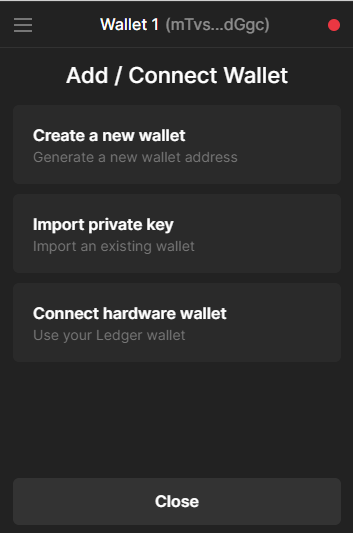 add connect wallet