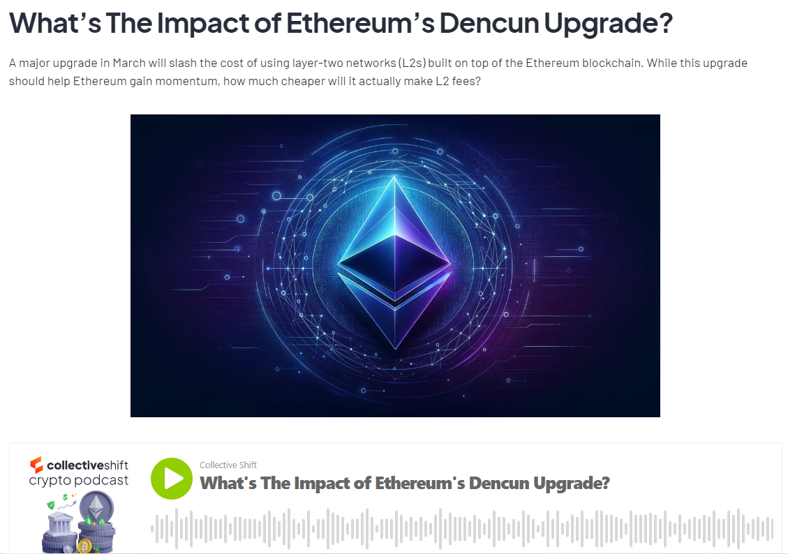 What’s The Impact of Ethereum’s Dencun Upgrade?