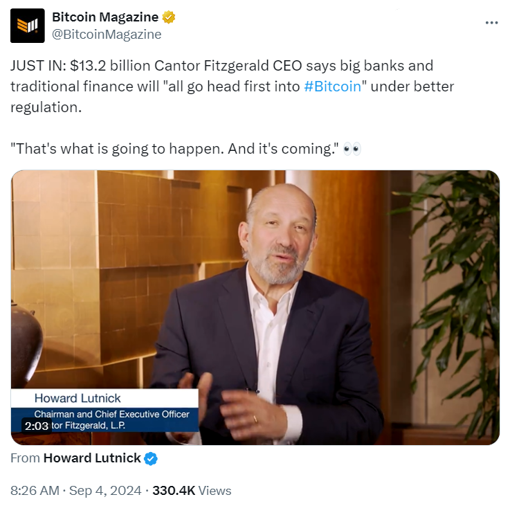 CEO Cantor Fitzgerald