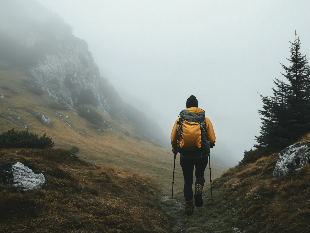 hiking cloudy macro