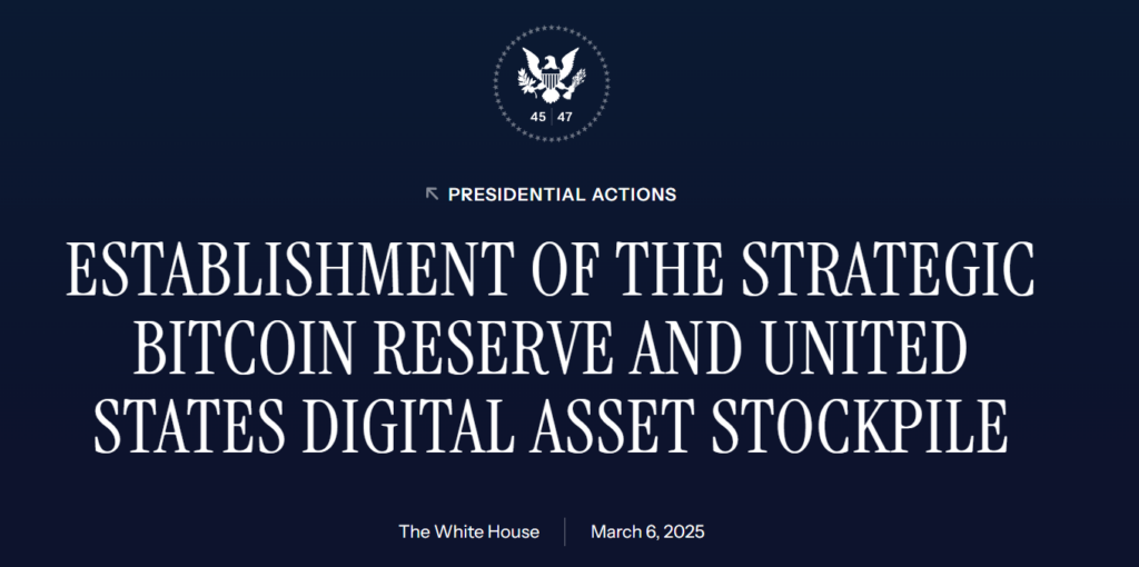 establishment strategic bitcoin reserve