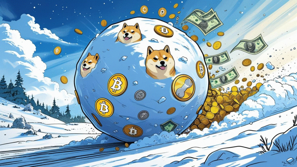 snowball of memecoins making money