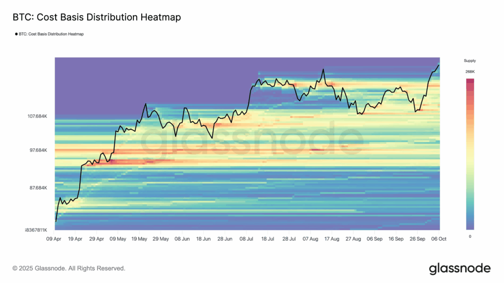 BTC Cost Basis Distribution Heatmap